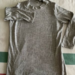 Oak + Fort Grey Turtle Mock Neck Sweater